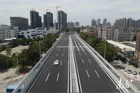 中山这条跨线桥通车，南三公路快速化改造迎来新进展图片