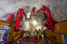 甬台温改扩建台州北段项目打造山岭隧道机械化施工样板图片