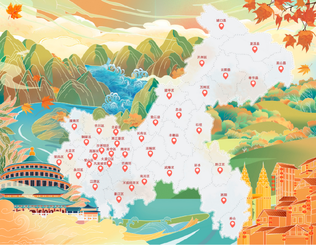 开州确定20处绝佳观赏点，这份宝藏地图请收藏！