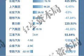 14家上市车企半年业绩比拼：比亚迪营收净利遥遥领先，北汽蓝谷单车亏9万元图片