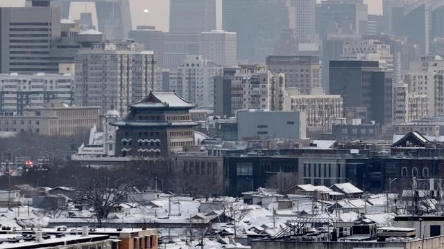 古今同框！登高远眺雪后京城美景