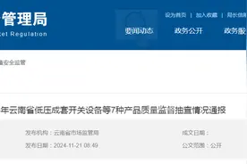 云南省市场监管局通报2024年低压成套开关设备等7种产品质量监督抽查情况图片