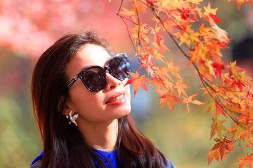 南京中山植物园红枫美到窒息