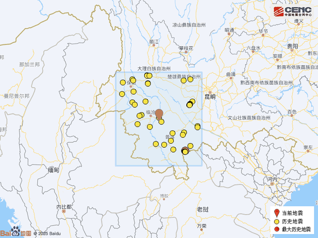 云南普洱景谷县发生3.2级地震
