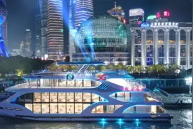 东方明珠“中国广电5G·上海之星”号游船启航图片