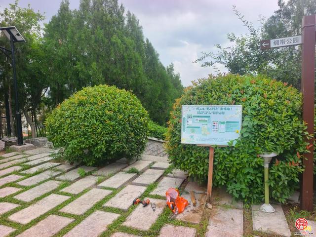 济南“一城山色·登山打卡”道旗展板扮靓山路 让生态之美住进日常时光