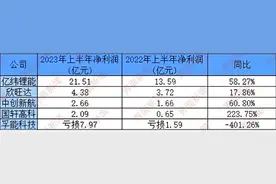 锂电池二梯队公布中报，净利总额不到宁王六分之一图片