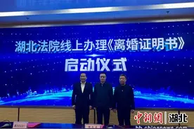 湖北法院开通线上办理《离婚证明书》功能图片