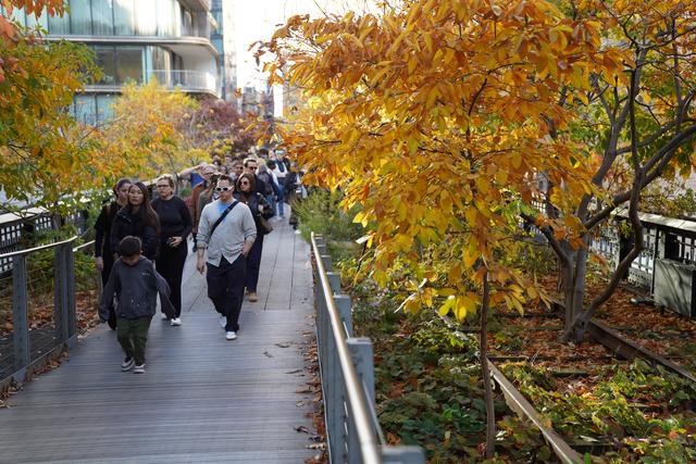 纽约高线公园：废弃铁路成为观光热点