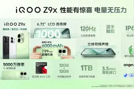 【新机】1199起 iQOOZ9x/Z9发布图片