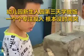 90后家长又有福了！萌娃入园学做饭根本没时间哭图片