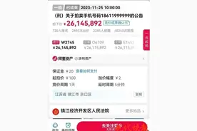 2614万元拍下了靓号又反悔？司法拍卖没有娱乐空间图片