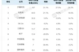 前五月全球动力电池榜单出炉，比亚迪市占率稳步上升 ｜ 动力电池月度排名⑬图片
