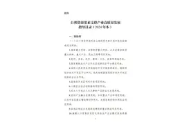 三部门联合发布《自然资源要素支撑产业高质量发展指导目录（2024年本）》图片