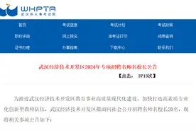 最新公告！武汉经开区招聘名师名校长20人图片