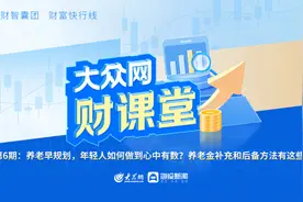 大众网《财课堂》：养老早规划，年轻人如何做到心中有数？养老金补充和后备方法有这些！图片