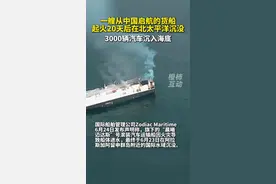 中国出发载3000辆汽车的货船起火20天后沉没图片