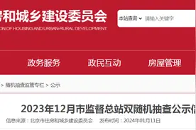 2023年12月北京市监督总站双随机抽查公示信息图片