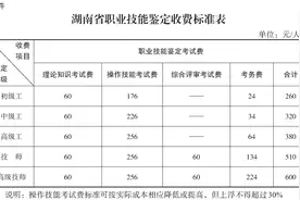 湖南省人力资源和社会保障厅关于公布我省职业技能鉴定收费标准的通知图片