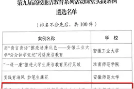 淮北师范大学一作品入选第九届高校廉洁教育系列活动优秀作品图片