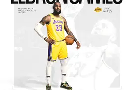 NBA洛杉矶湖人队官宣续约詹姆斯图片