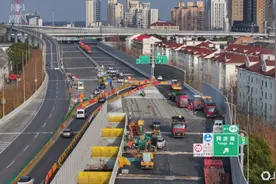 春节不歇工，S20泰和路高架桥大修工程今恢复2根车道通行图片