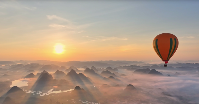 壮美如斯！“天眼”看普者黑山水田园风景如画