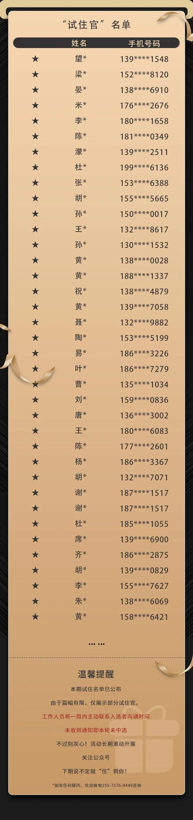 公布！他们可试住超五星级标准酒店！