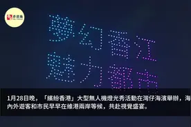 大型无人机灯光秀点亮维港，高空“撒”优惠券图片