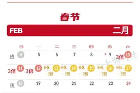 收藏！2024年“三倍工资”日历图片