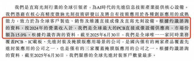 全球第一、PCB光刻机：芯碁微装赴港二次IPO