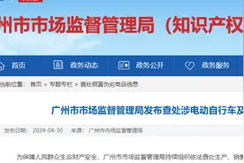 广州市市监局发布8起涉电动自行车及其电池质量违法行为典型案例图片