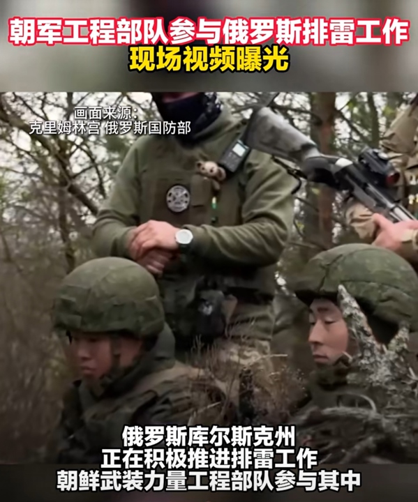 朝鲜部队在俄罗斯排雷 画面曝光