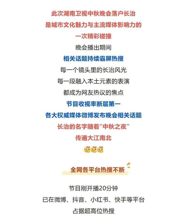 湖南卫视中秋晚会如约播出！全国目光聚焦长治！