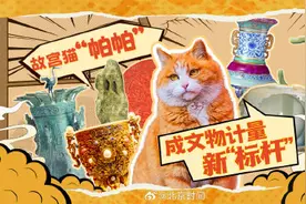 这些文物分别都是多少“帕”？故宫御猫“帕帕”：我的坐姿就是尺！图片