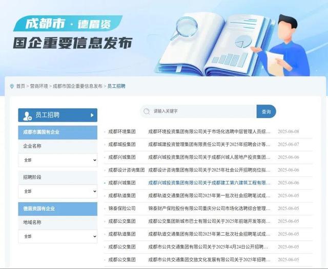 成都国企重要信息公开提档升级！操作指南来了→