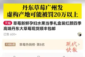 网购丹东草莓却从广州发货，监管部门：虚构产地信息可罚20万元以上图片