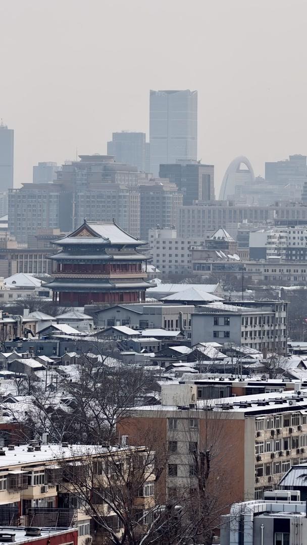 古今同框！登高远眺雪后京城美景