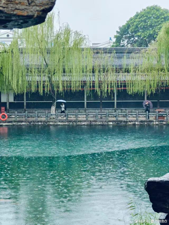 济南雨中的五龙潭公园更美丽