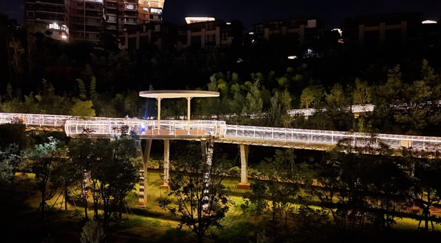 滇池绿道亮灯 点亮温柔夜色