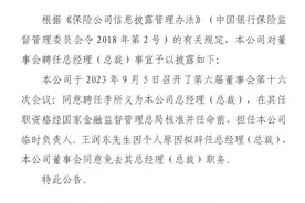 阳光人寿“换帅”：王润东辞任总经理 老将李所义接棒图片