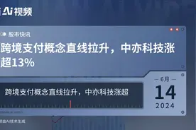 跨境支付概念直线拉升，中亦科技涨超13%视频封面