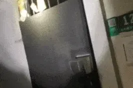 女子凌晨翻墙小腿被钉子戳中“挂”在门上，消防托举救援图片