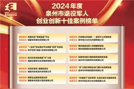“创业泉城·戎耀刺桐”2024年度泉州市退役军人创业创新十佳案例公布图片