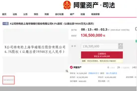 近2亿股权登上“拍卖台”，华瑞银行又有发起股东退场图片