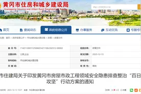 湖北黄冈开展房屋市政工程领域安全隐患排查整治“百日攻坚”行动图片