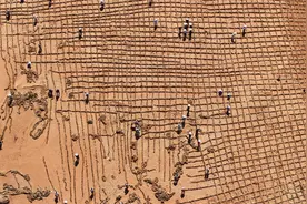 跨越半世纪全面锁边！中国“绿色长城”封堵腾格里沙漠东南出口图片