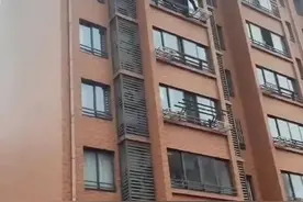 惊险！上海4岁女童悬在7楼窗外，半空还有一名男子图片