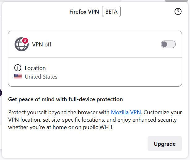 Firefox即将内置VPN功能 Mozilla希望用户参与测试