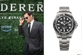 罗杰·费德勒佩戴劳力士蚝式恒动游艇名仕型42腕表RLX钛金属款 出席《最后十二天》首映仪式图片